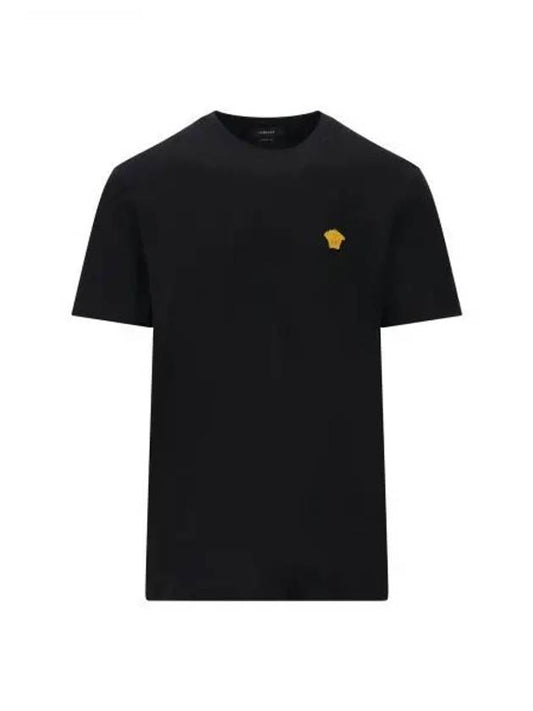 Medusa Embroidery Cotton Short Sleeve T-shirt Black - VERSACE - BALAAN 2