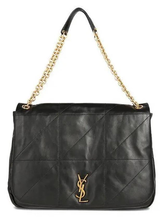 Jamie Logo Plaque Leather Shoulder Bag Black - SAINT LAURENT - BALAAN 2