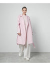 TOTEM virgin wool cashmere blend belted coat 016 Rosa pink 16011011 - MAX MARA - BALAAN 2