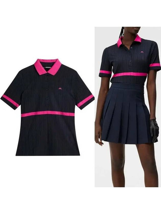 24 Golf Wear GWJT08997 Moira Short Sleeve Women s - J.LINDEBERG - BALAAN 2