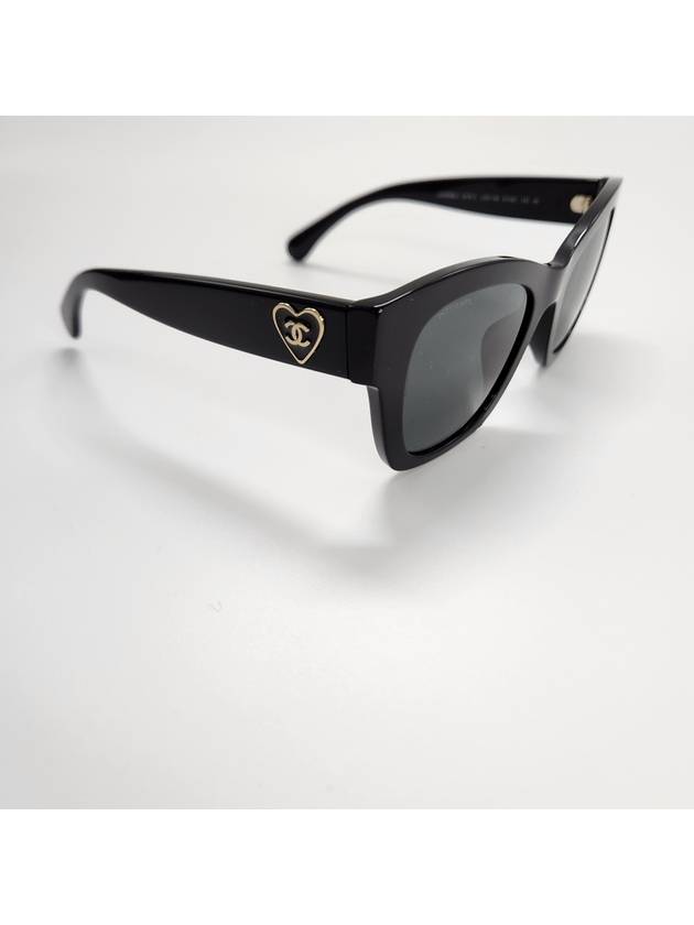 Eyewear Heart Logo Square Sunglasses Black - CHANEL - BALAAN 2