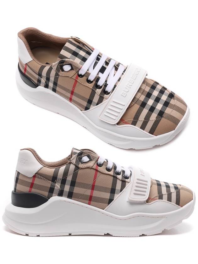 Vintage Check Suede Leather Sneakers Archive Beige - BURBERRY - BALAAN 3