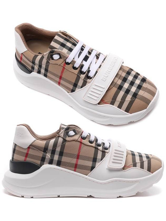 Vintage Check Suede Leather Sneakers Archive Beige - BURBERRY - BALAAN 2