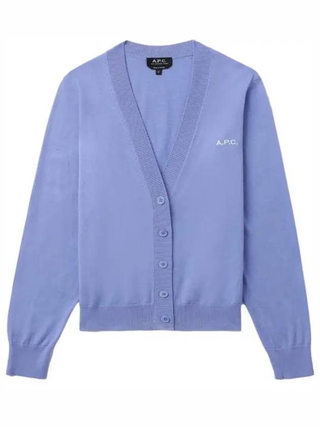 Bee Logo V-neck Cardigan Blue - A.P.C. - BALAAN 2