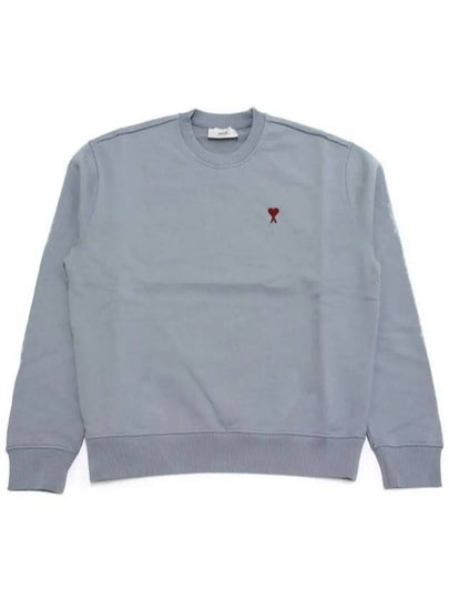 De Coeur Embossed Logo Crewneck Sweatshirt Blue - AMI - BALAAN 2