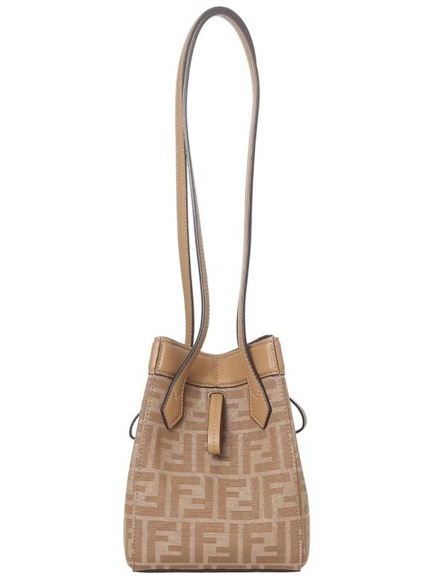 Origami FF Jacquard Mini Shoulder Bag Beige - FENDI - BALAAN 5