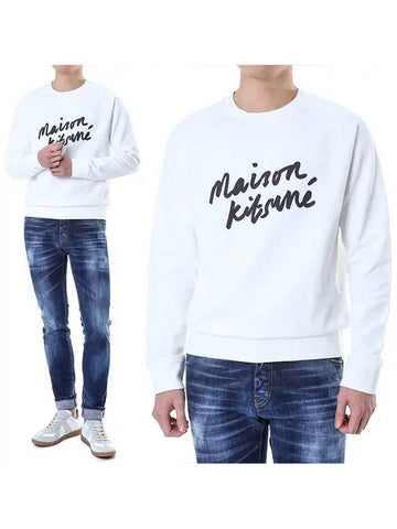 Script logo print sweatshirt FM00352KM0001 EC - MAISON KITSUNE - BALAAN 1