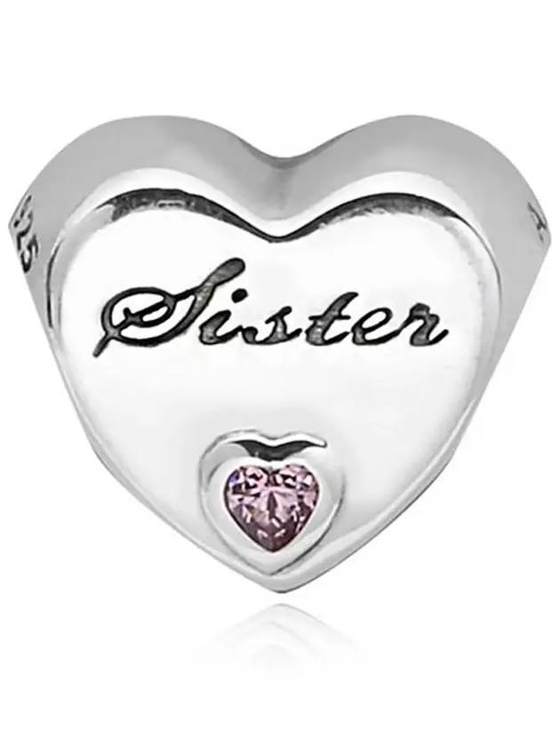 Sister Heart Bracelet Charm Silver - PANDORA - BALAAN 4