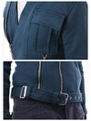 Perfect Jersey Zip-up Jacket Blue - BALMAIN - BALAAN 6