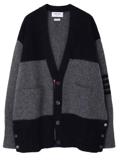 Donegal jersey bar oversized cardigan - THOM BROWNE - BALAAN 1