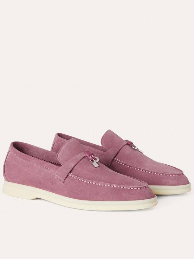 Summer Charms Walk Suede Loafers Wild Mauve - LORO PIANA - BALAAN 2