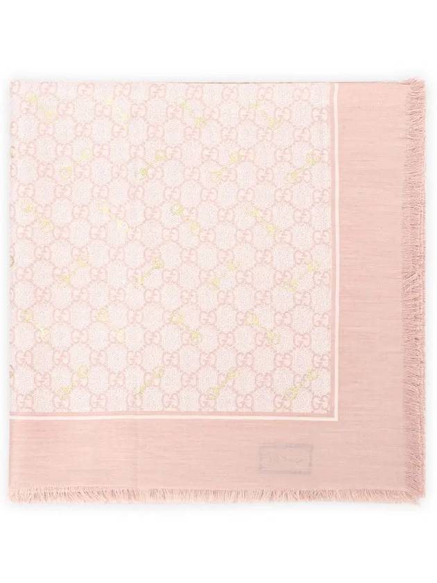 Horsebit Print Silk Scarf Pink - GUCCI - BALAAN 3