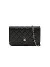 Classic WOC Caviar Cross Bag Silver Hardware Black - CHANEL - BALAAN 1