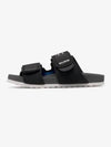 Horseferry Print Strap Sandals Black - BURBERRY - BALAAN 2