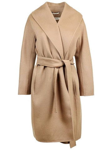 Women s Mesh Belted Virgin Wool Coat 2429016121600 045 - S MAX MARA - BALAAN 1