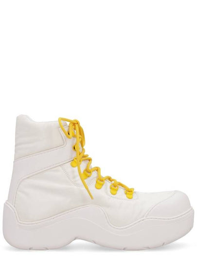 Women's Puddle Bomber Lace-Up Walker Boots White - BOTTEGA VENETA - BALAAN 2