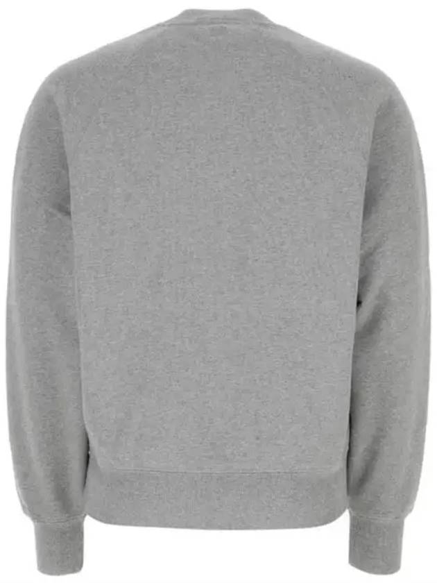 Cotton Heart Logo Sweatshirt Heather Grey - AMI - BALAAN 7