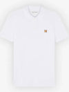 Fox Head Patch Cotton Polo Shirt White - MAISON KITSUNE - BALAAN 2