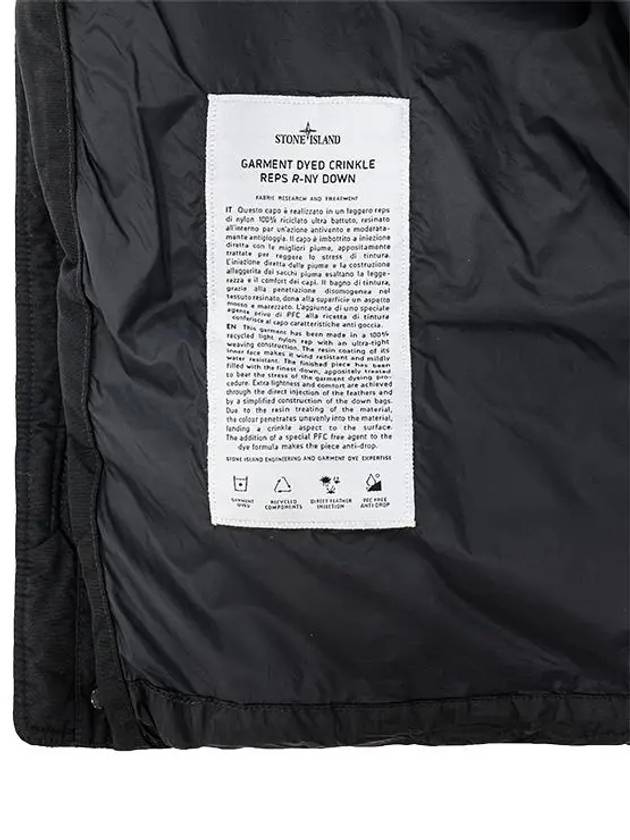 Garment Dyed Crinkle Reps Down Padding Black - STONE ISLAND - BALAAN 10