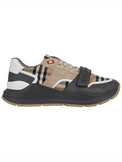 Vintage Check Suede Leather Sneakers Grey Archive Beige - BURBERRY - BALAAN 2