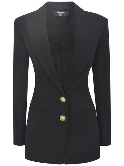 2 Button Wool Single Jacket Black - BALMAIN - BALAAN 2