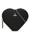 Saffiano Biogreen Heart Shoulder Bag Black - VIVIENNE WESTWOOD - BALAAN 2