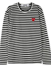 Public Heart Waffen Stripe Black Long Sleeve T Shirt AZ T164 051 1 - COMME DES GARCONS - BALAAN 3