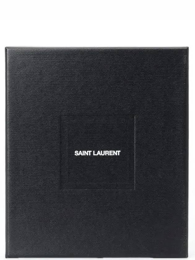 Cassandre Matelasse Grain De Poudre Embossed Leather Half Wallet Black - SAINT LAURENT - BALAAN 7