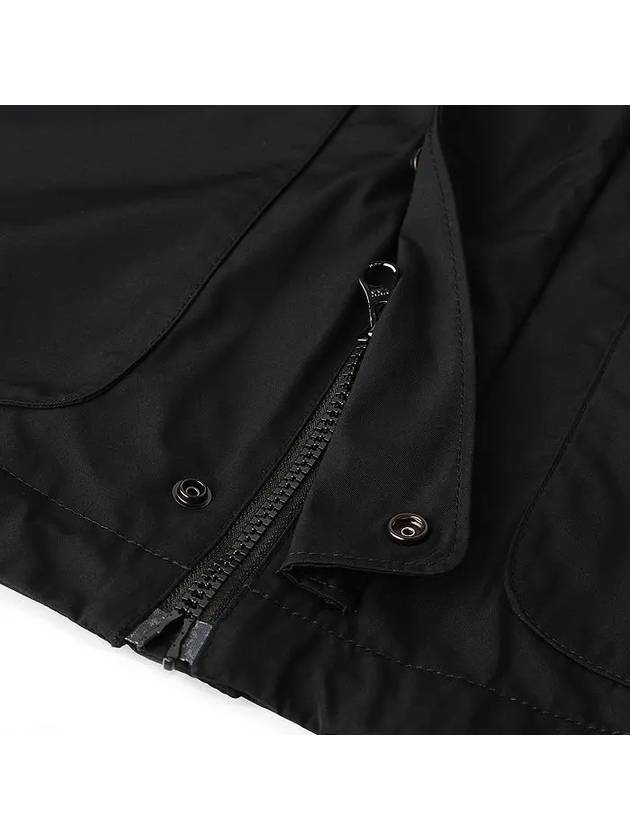 Logo Patch Hooded Jacket Black - STONE ISLAND - BALAAN 7