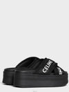 Logo Mesh Jacquard Block Slippers Black - CELINE - BALAAN 6