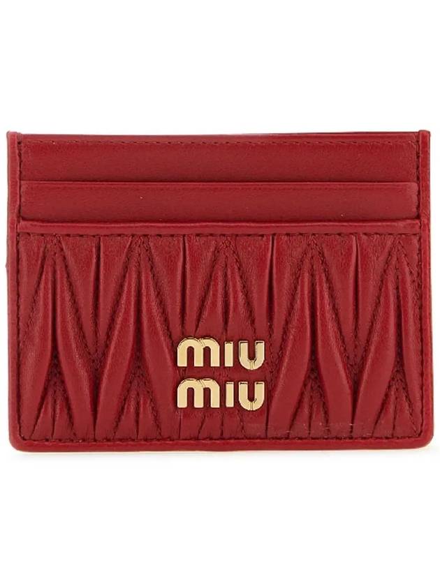 Materasse Nappa Leather Card Wallet Red - MIU MIU - BALAAN 2