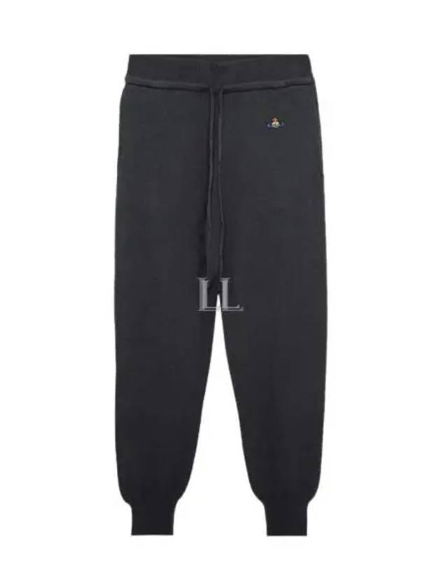 ORB Embroidered Logo Wool Track Pants Black - VIVIENNE WESTWOOD - BALAAN 2