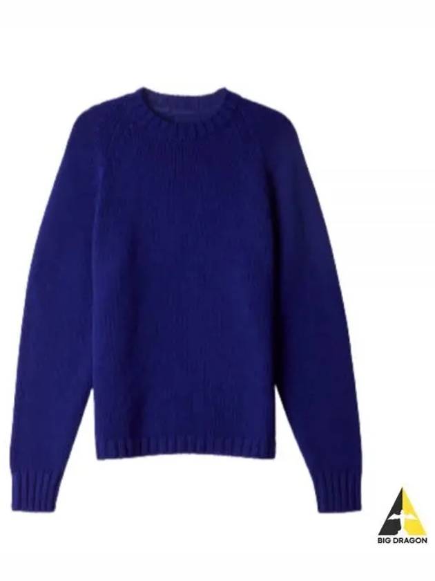 Men’s Merino Wool Knit Top Blue - TEN C - BALAAN 2