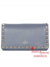 Rockstud Chain Shoulder Bag Grey - VALENTINO - BALAAN 5