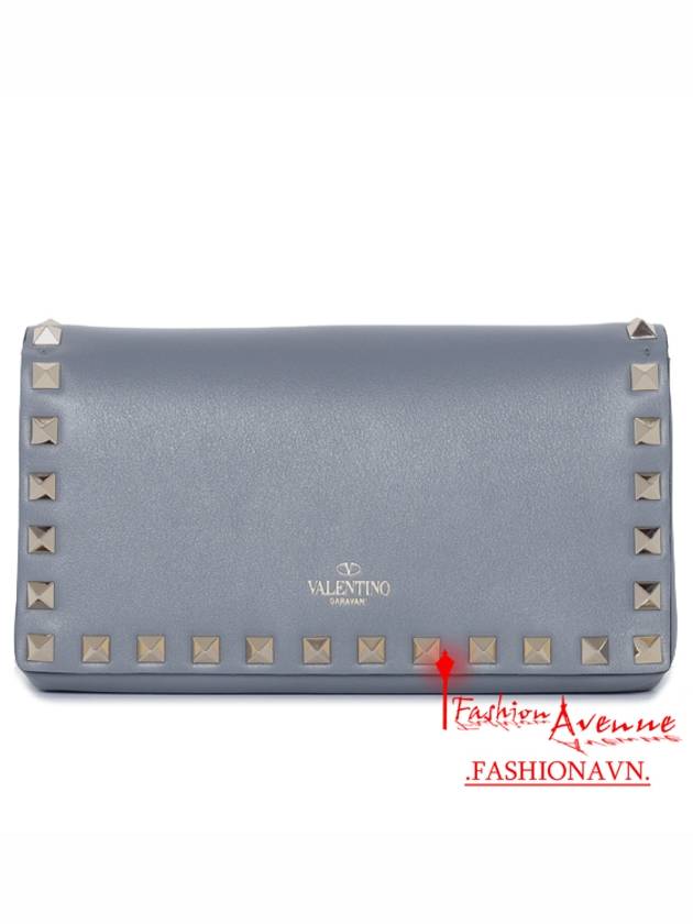 Rockstud Chain Shoulder Bag Grey - VALENTINO - BALAAN 5