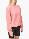 Logo Print Crew Neck Cotton Sweatshirt Pink - SPORTY & RICH - BALAAN 3