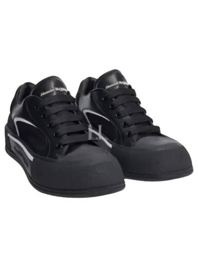 Skate Deck Plimsol Low Top Sneakers Black - ALEXANDER MCQUEEN - BALAAN 2