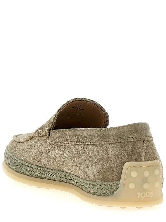 Men's Suede Slip-ons Loafers Beige - TOD'S - BALAAN 4