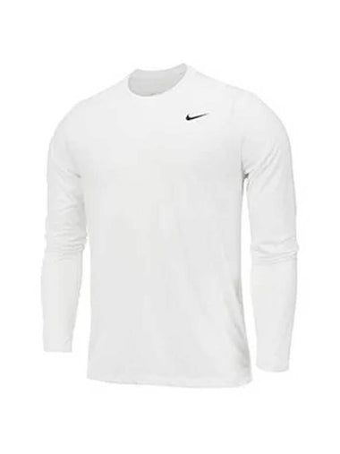 Men's Dry Fit Legend Long Sleeve T-Shirt White - NIKE - BALAAN 1