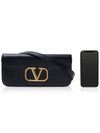 V Logo Leather Cross Tote Bag Black - VALENTINO - BALAAN 7