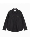 JEANS Men s Black Technical Zip up Oversized Shirt J323962 BEH - CALVIN KLEIN - BALAAN 1