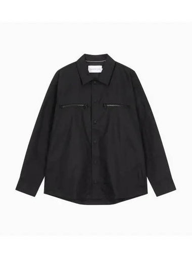 Jeans Technical Oversized Shirt Jacket Black - CALVIN KLEIN - BALAAN 1