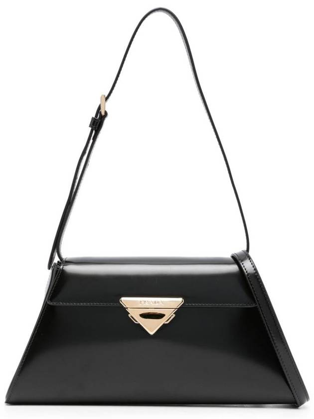 Medium Brushed Leather Hand Shoulder Bag Black - PRADA - BALAAN 2