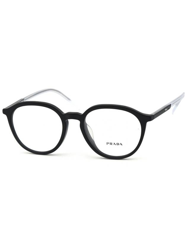 Eyewear Logo Round Eyeglasses Black - PRADA - BALAAN 2