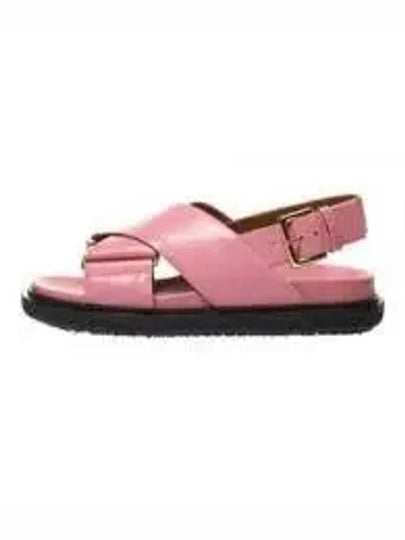 Fussbett Leather Sandals Pink - MARNI - BALAAN 2