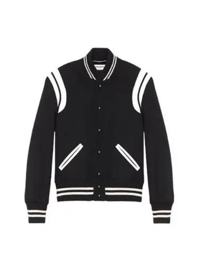 Teddy Jacket In Wool Black - SAINT LAURENT - BALAAN 2