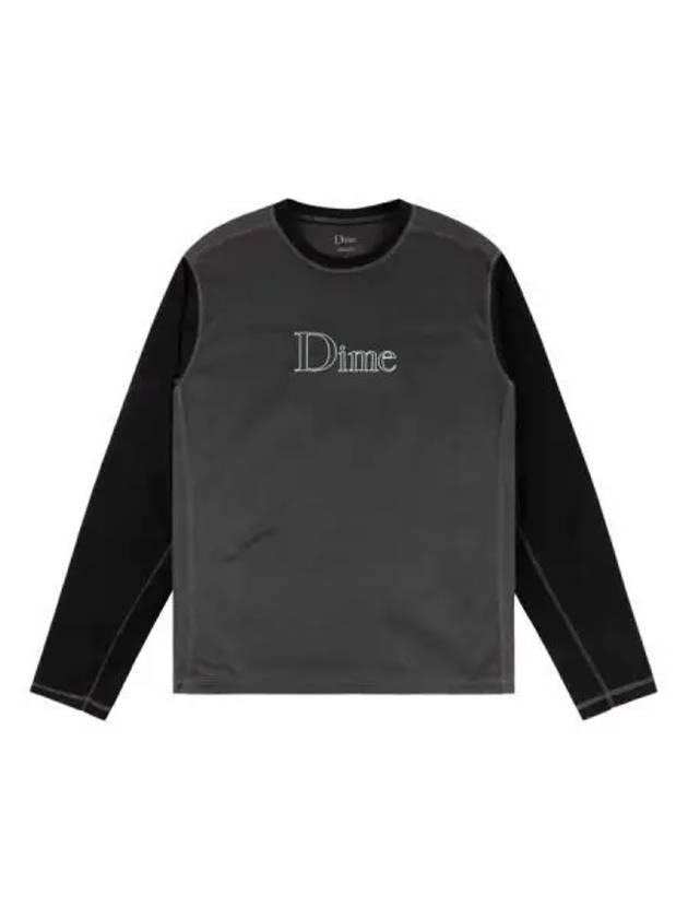 Athletic Long Sleeve T Shirt Charcoal - DIME - BALAAN 1