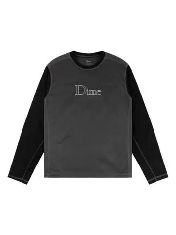 Athletic Long Sleeve T Shirt Charcoal - DIME - BALAAN 1