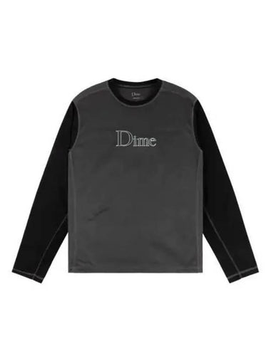 Athletic Long Sleeve T Shirt Charcoal - DIME - BALAAN 1