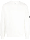 Brushed Emerized Diagonal Fleece Sweatshirt White - CP COMPANY - BALAAN 1